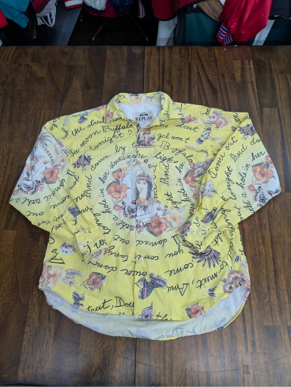 Vintage Replay Shirt Mens Small Made In Italy